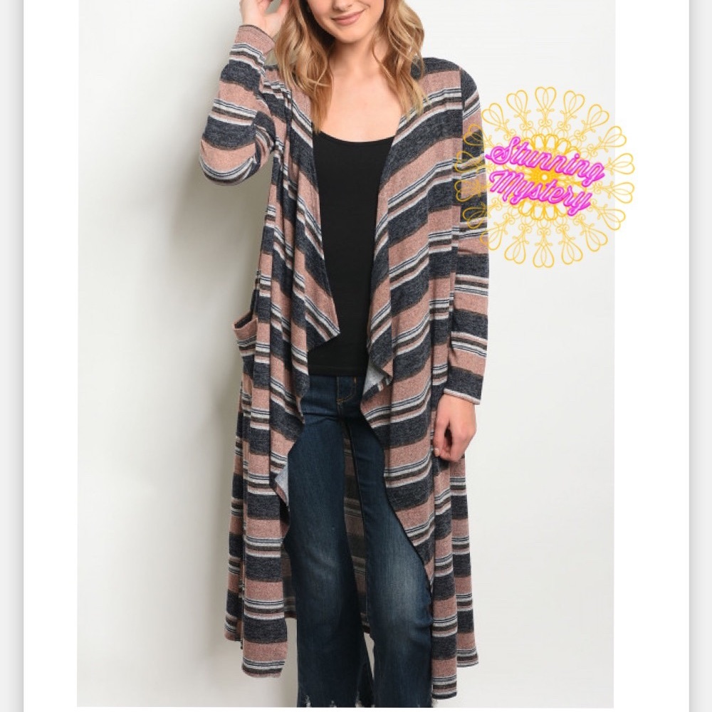 Alice Stripes Maxi Cardigan - Picture 2 of 7